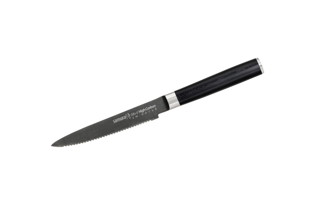 Нож кухонный для томатов 12см Samura Mo-V Stonewash SM-0071B/K