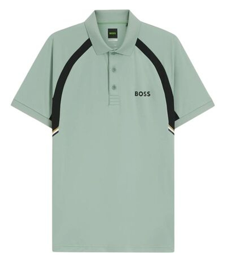 Мужское теннисное поло BOSS TOC Spin CB - open green