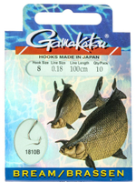 Крючки с поводком Gamakatsu Booklet FEEDER G1-101 размер 14/0, 14мм 75см (упк.10шт.)