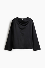 Атласная блуза с вырезом-качели - H&M