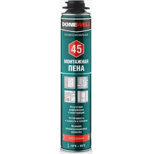 Пена монтажная DONEWELL профи  45л  всесезонная  720г / DPP10U45