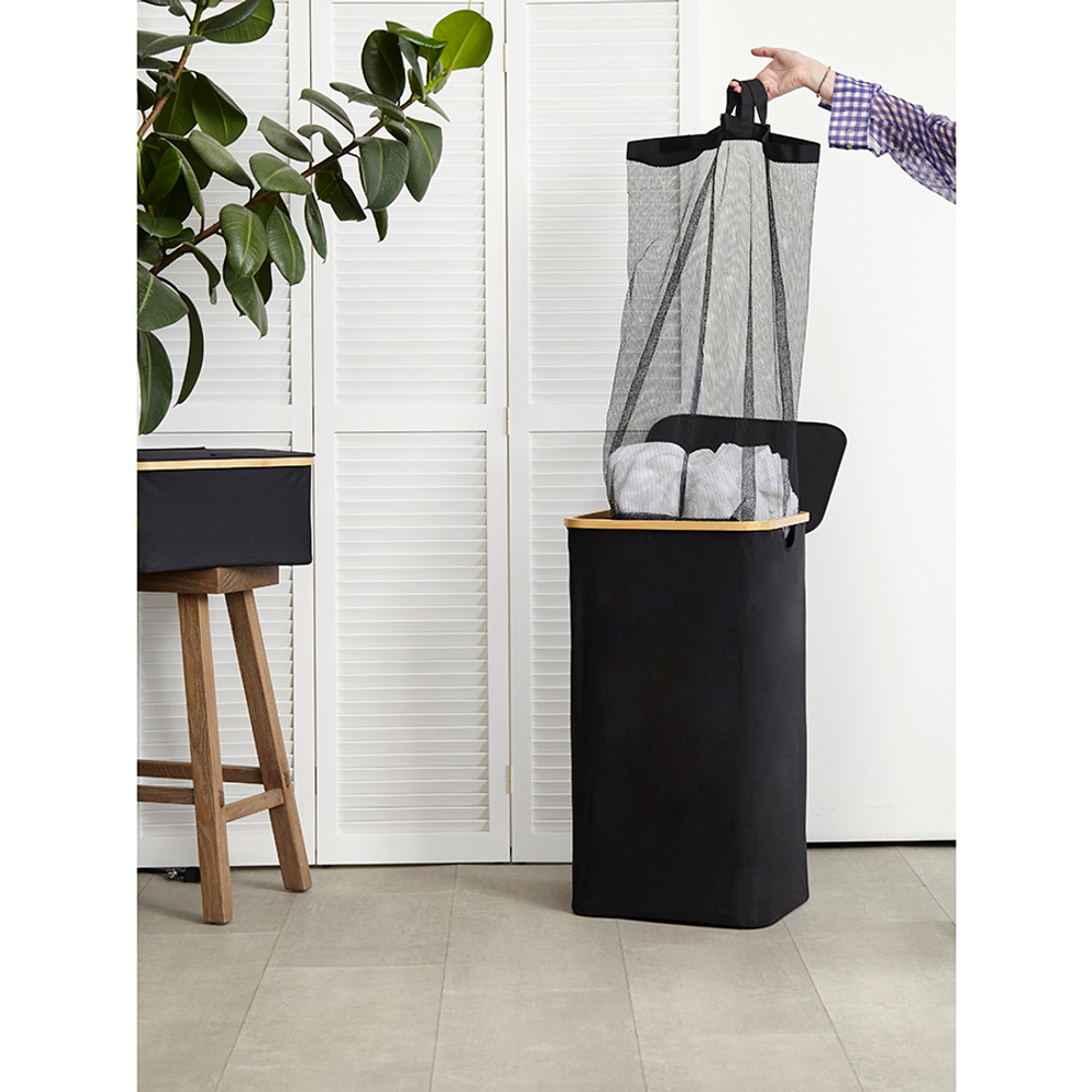 Корзина для белья Neat Tall, 41х35х74 см, черная