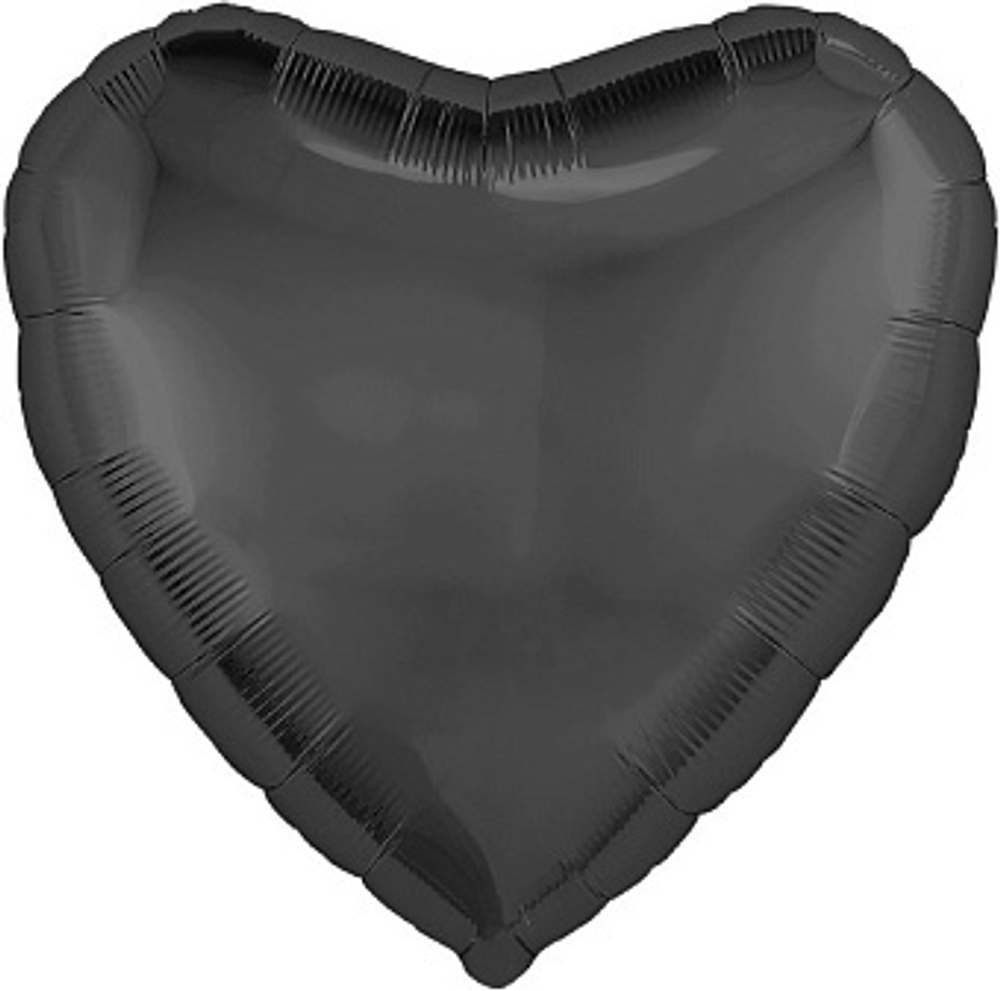 Р 18" Сердце Графит 40 см.