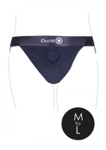 Трусики с вибропулей OUCH! Vibrating Strap-On Panty Harness With Open Back- M/L