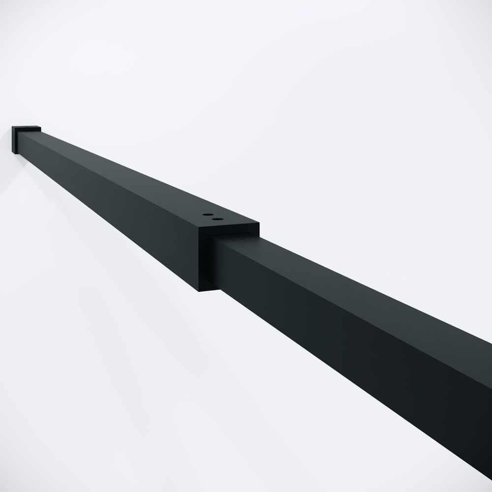 Душевая перегородка Niagara Nova NG-582-10BLACK (100х200) черный матовый,стекло белый градиент,1 место