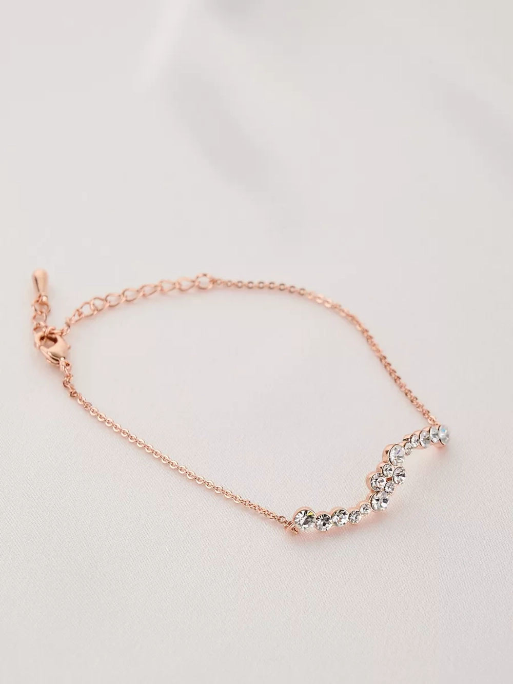 Браслет Млечный путь с белыми кристаллами Swarovski