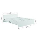 МС Мадера Кровать без ящ. М1400 с дсп 1400*2000 б/матр. (лдсп графит новый)