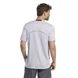 Мужское теннисное поло adidas Designed For Movement HIIT Training T-Shirt Men - White, Violet