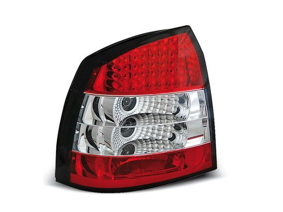 Задние фонари Opel Astra G red white led
