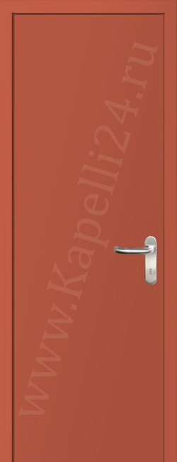 Дверь влагостойкая пластиковая KAPELLI multicolor ДГ RAL 2012 Лососево-оранжевый + коробка