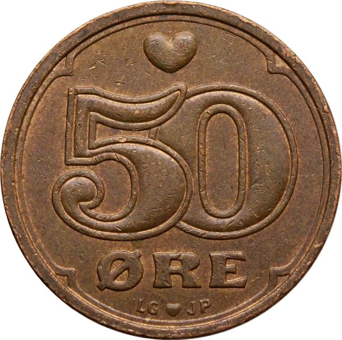 50 эре 1989-2020 Дания