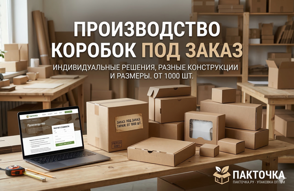 Производство картонных коробок под заказ: любые размеры и конструкции Производство картонных коробок под заказ: любые размеры и конструкции