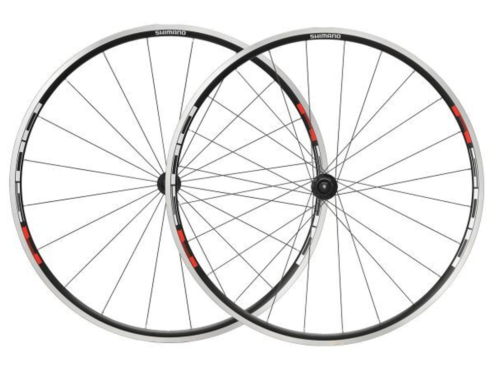 Комплект колес Shimano, R501A, 28", плоск. спицы, цв. Черный EWHR501APCBY
