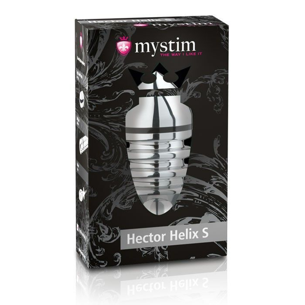 Металлическая анальная пробка Hector Helix Buttplug S - 10 см. (Цвет: серебро)