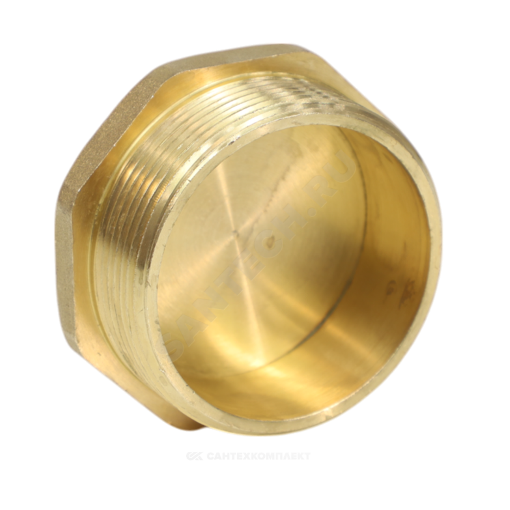 Заглушка латунь Ду 50 (2") НР VALFEX VF.583.L.200