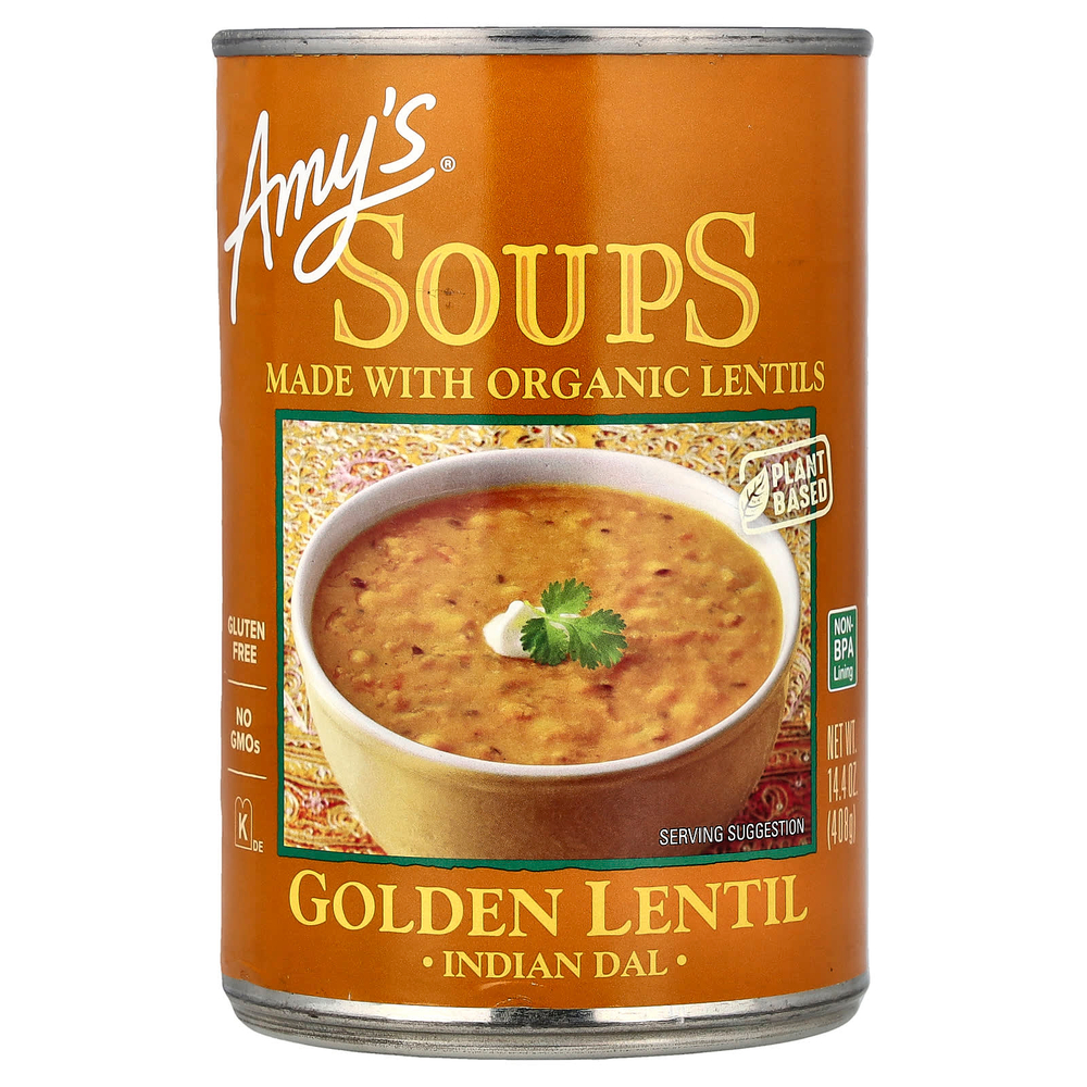 Amy's, Soups, с золотистой чечевицей, 408 г (14,4 унции)