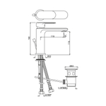 Смеситель для раковины Jaquar Laguna LAG-CHR-91011BCLW