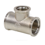 Тройник латунь никель переходной Ду 20х15х20 (3/4"х1/2"х3/4") ВР VALFEX VF.750.N.034.012.034