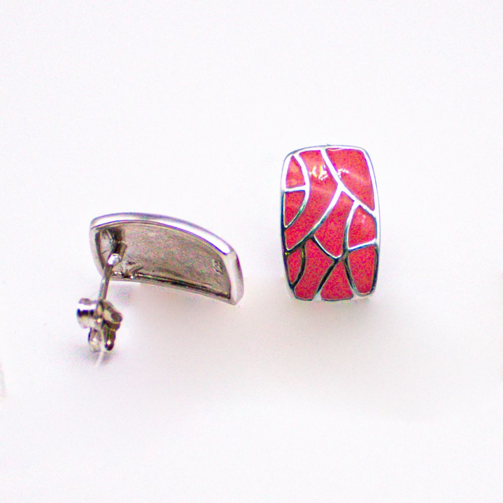 Серьги серебро 925° — Эмаль