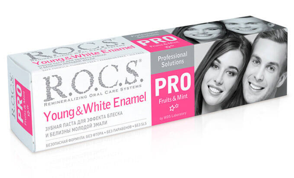 Зубная паста ROCS PRO Young & White Enamel 135 г