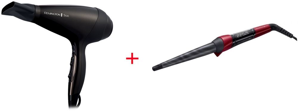 Фен Remington AC9095 + Плойка конусная CI96W1 красный/черный