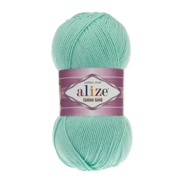 Пряжа Alize (Ализе) Cotton Gold / уп.5 мот. по 100 г, 330м, 015 водяная зелень A