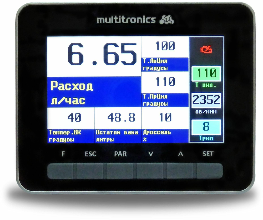 Multitronics CL-950 бортовой компьютер для  катеров черный (pазъем Suzuki) с кабелем NMEA2000-M
