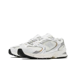 alt="Кроссовки New Balance 530 арт. MR530RD белая расцветка с бежевыми накладками Stoneware вид спереди"