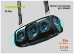 Портативная беспроводная Bluetooth колонка HOPESTAR A6 Max с микрофоном 80Вт/портативная акустика/блютуз колонка (Синяя)