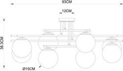 Люстра Arte Lamp Alcor A2224PL-8BK