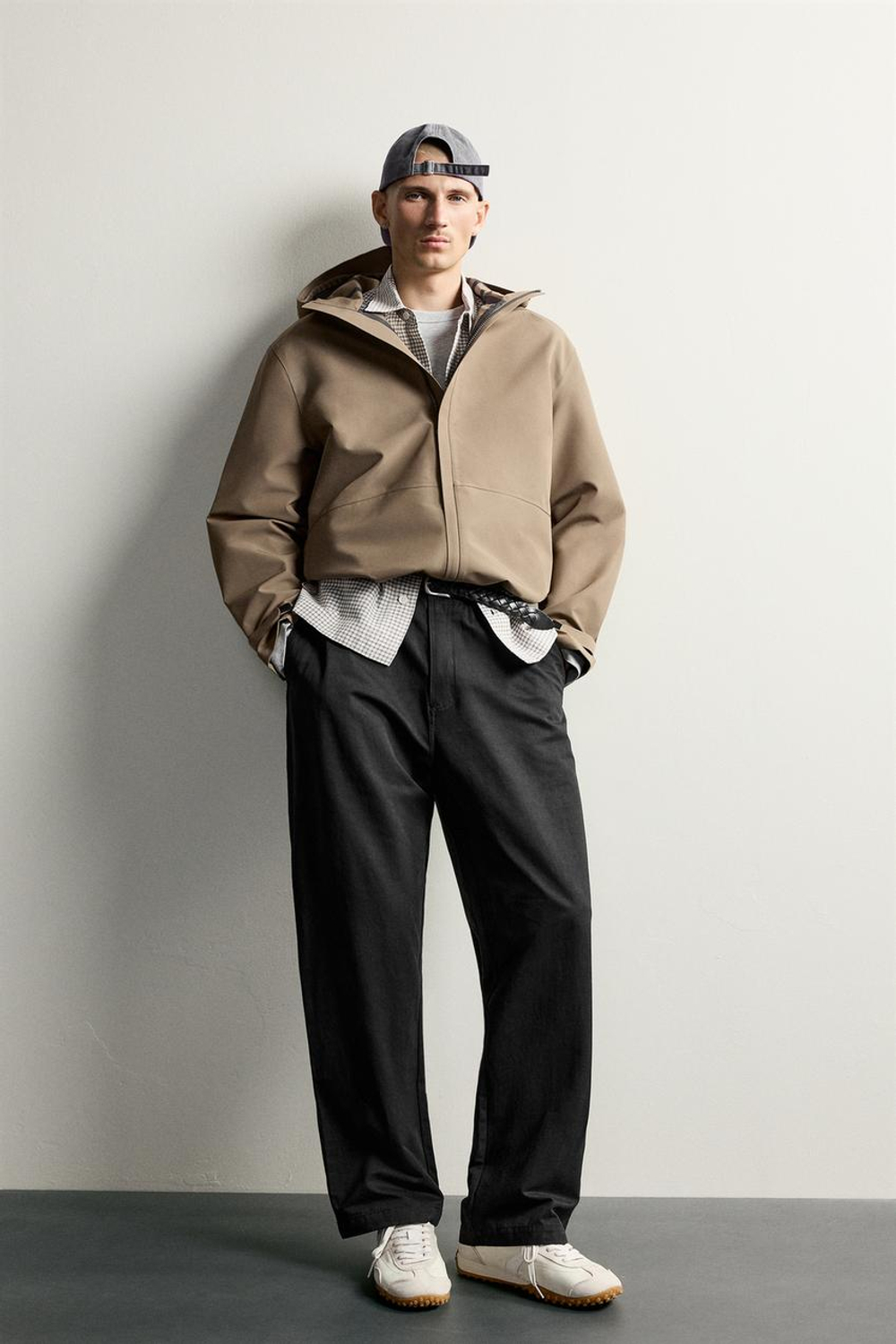 ZARA МЯГКИЕ БРЮКИ RELAXED FIT, ЧЕРНЫЙ
