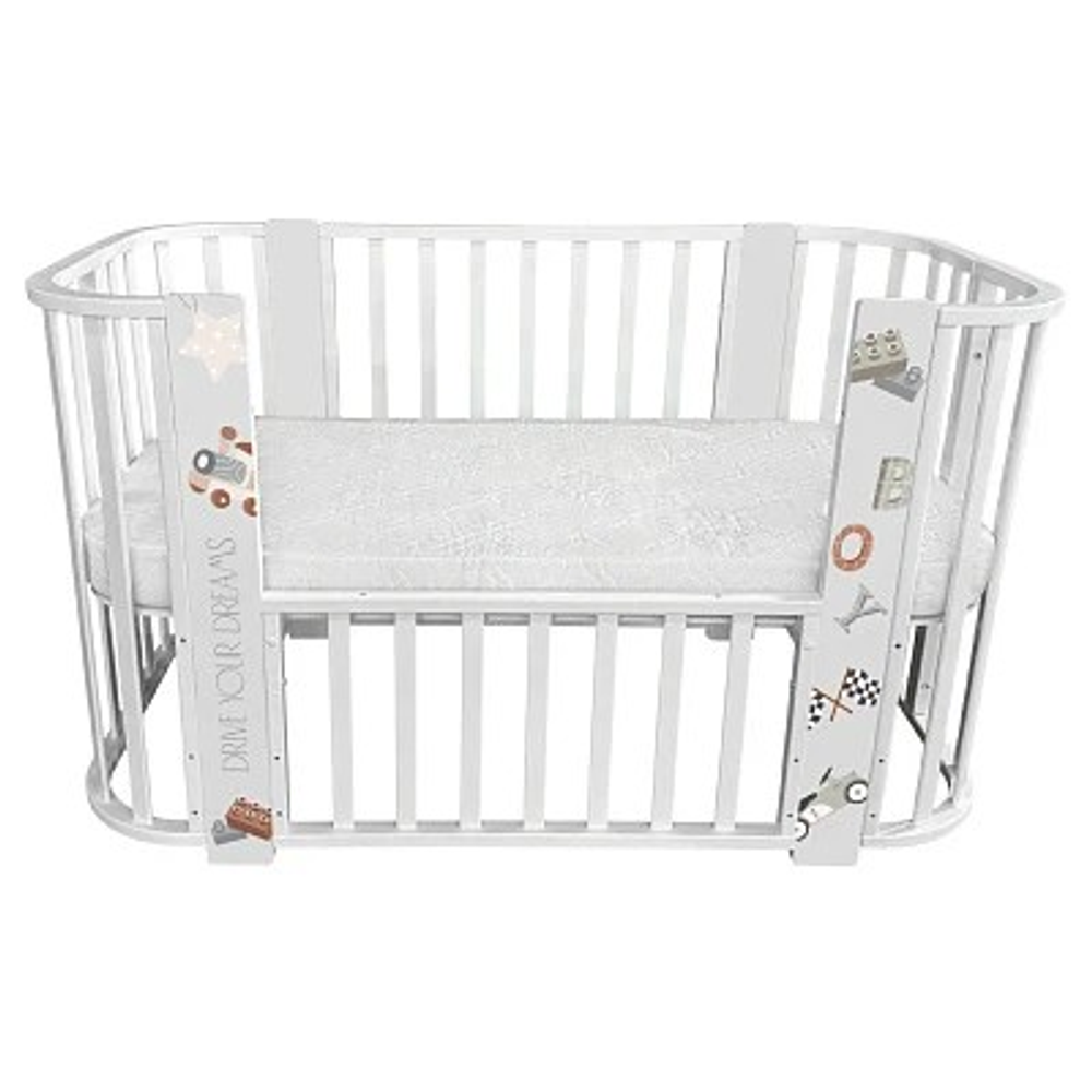 АКЦИЯ!!! Кровать детская Indigo Baby Line 5 в 1 с поперечным маятником и 2 МАТРАСАМИ В ПОДАРОК