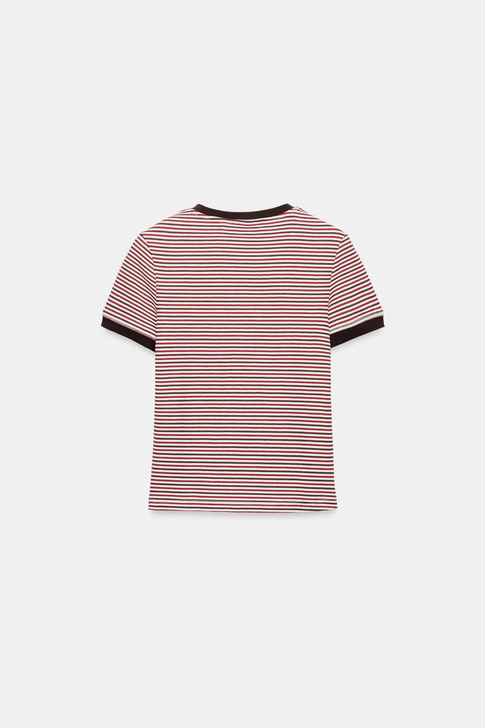 ZARA ФУТБОЛКА В ПОЛОСКУ С КОРОТКИМ РУКАВОМ, ПОЛОСКИ