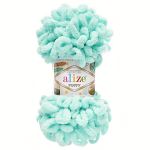 Пряжа Alize (Ализе) Puffy / уп.5 мот. по 100 г, 9м, 019 светло-бирюзовый A
