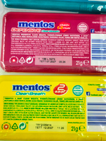 MENTOS набор освежающих пастилок CleanBreath с цинком, без сахара, (5 шт. по 21 г), Турция