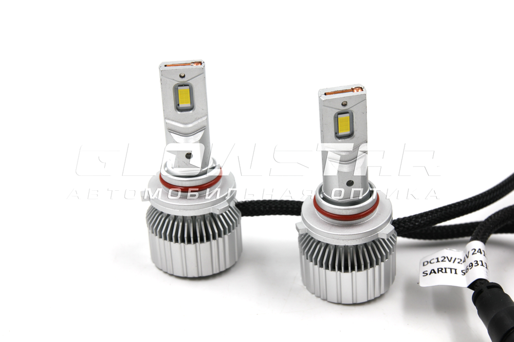 Светодиодные лампы HB3 (9005) Sariti T6 с вентилятором, 12V, 45W, 5500K (комплект, 2шт)