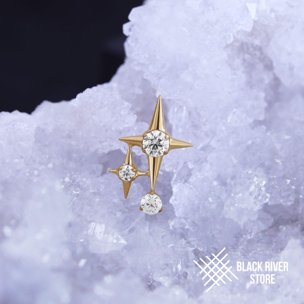 Star Galaxy Crystal PVD Yellow