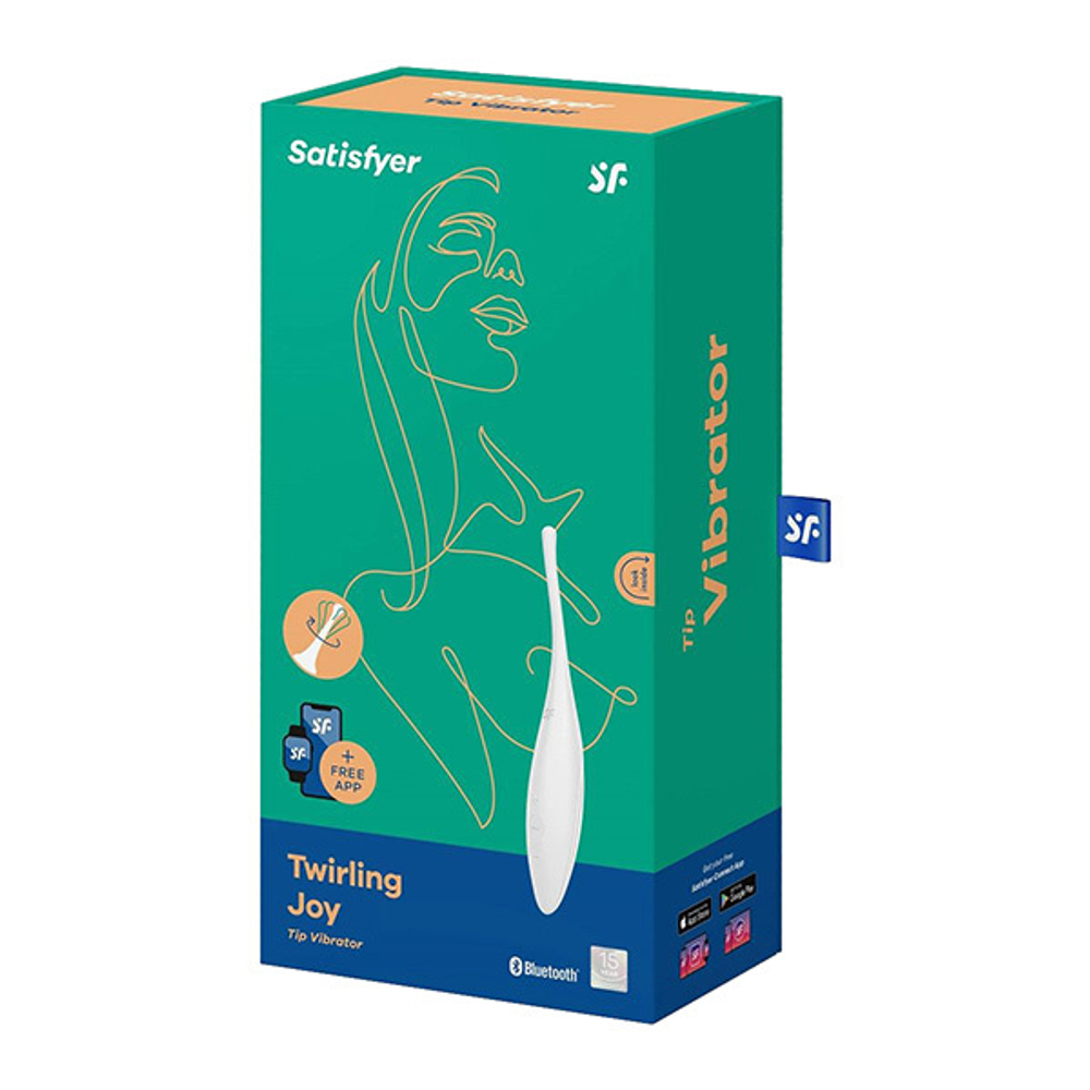 Белый точечный стимулятор 18см Satisfyer Twirling Joy