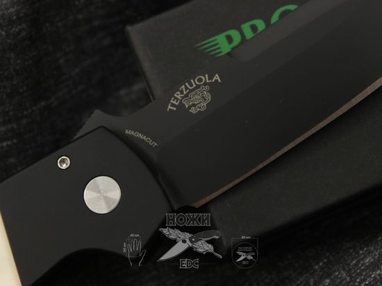 Складной нож Pro-Tech BT2752 Terzuola Tuxedo ATCF c клинком из стали CPM-Magnacut, рукоять алюминий / микарта