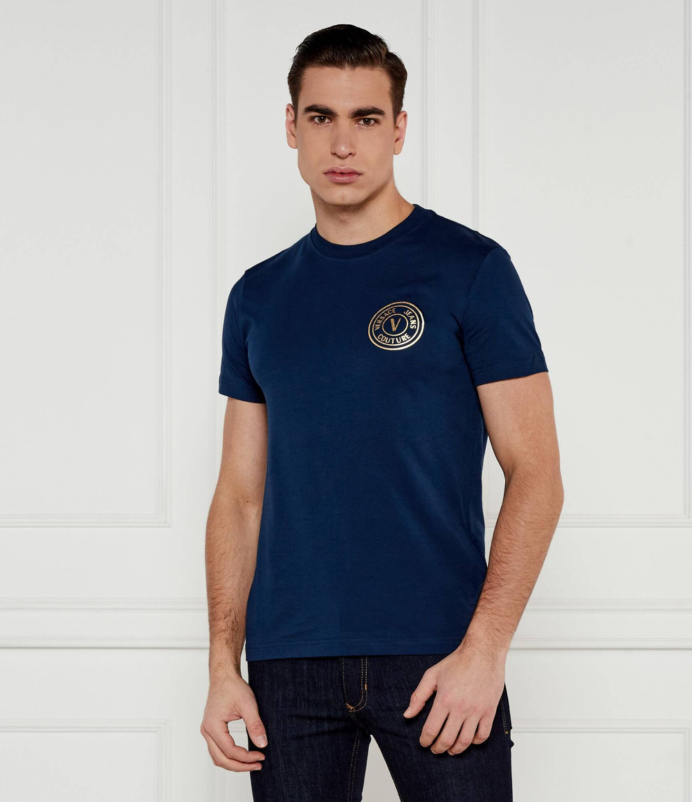 Футболка Versace Jeans Couture - темно-синий(78GAHT00CJ00T)