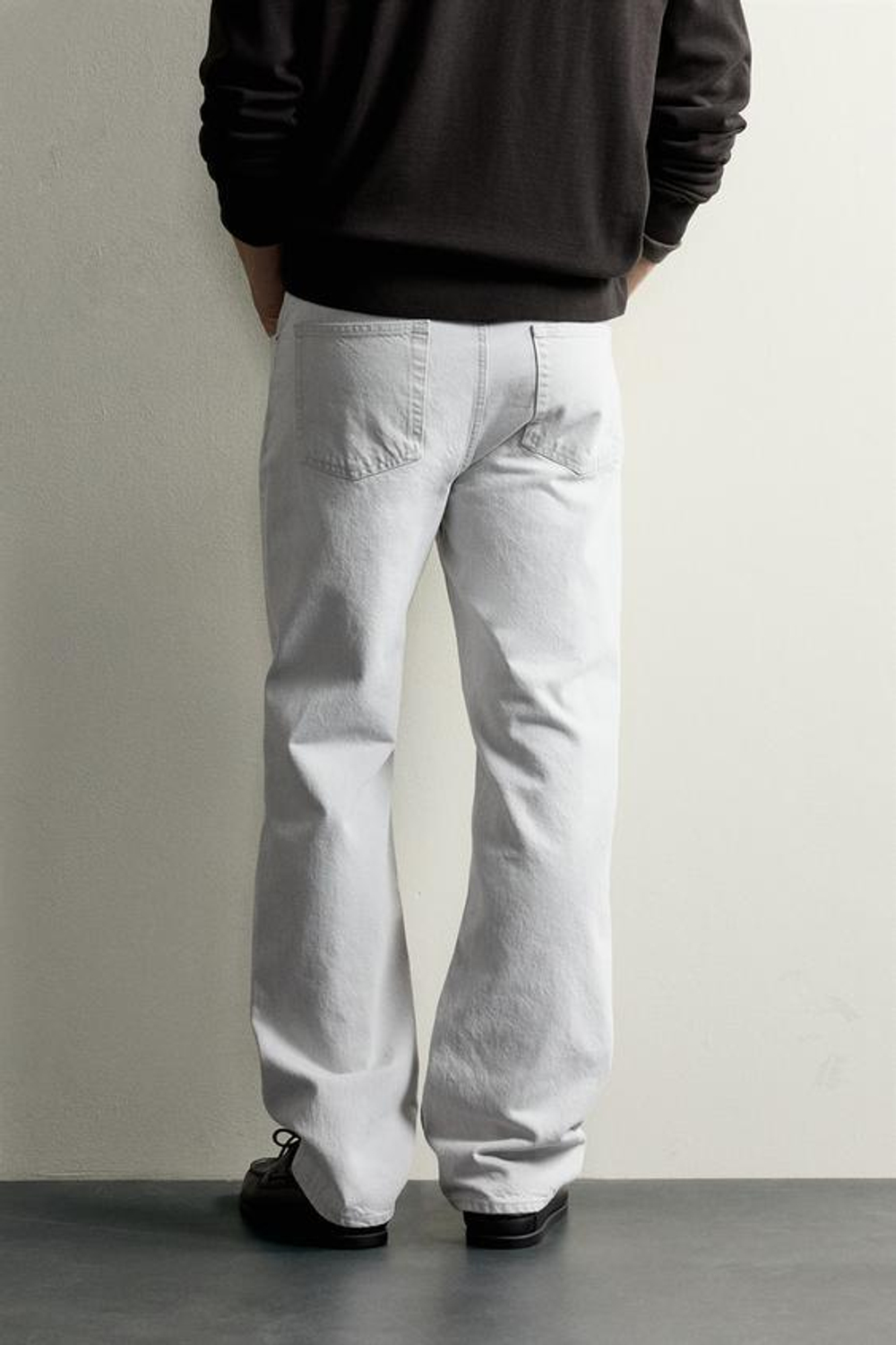 ZARA ДЖИНСЫ STRAIGHT FIT, СЕРЫЙ