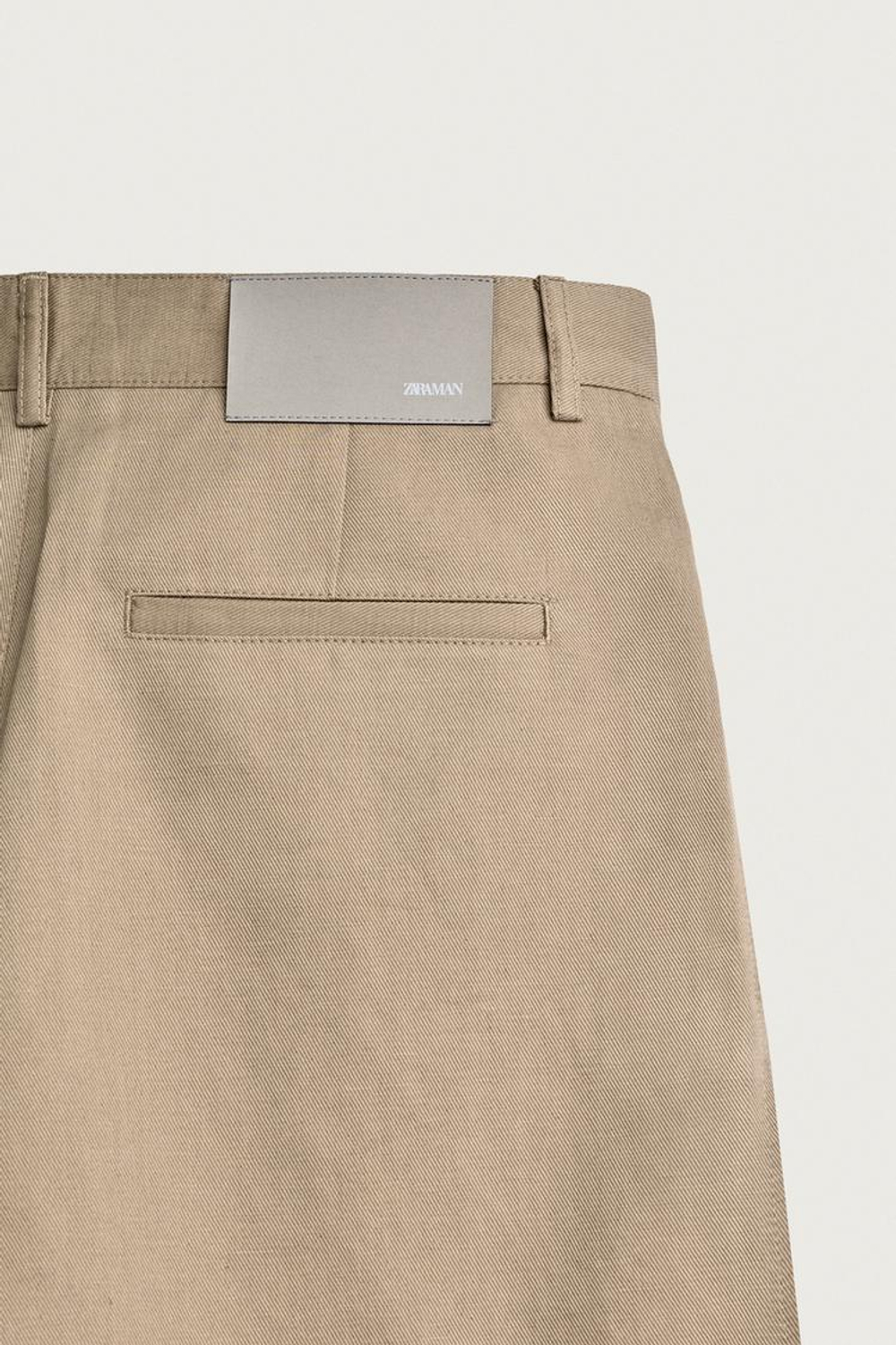 ZARA БРЮКИ RELAXED FIT СО СКЛАДКАМИ, БЕЖЕВЫЙ