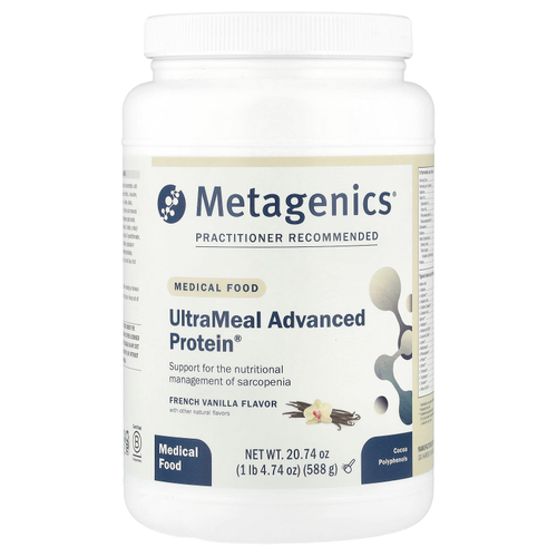 Metagenics, Medical Food, UltraMeal Advanced Protein®, со вкусом французской ванили, 588 г (1 фунт, 4,74 унции)