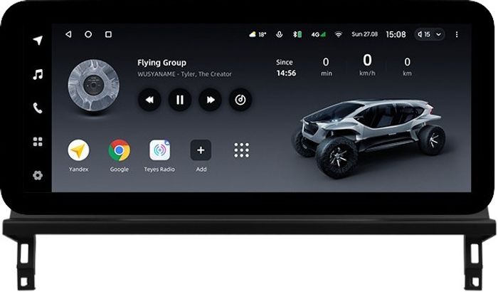 Магнитола для Toyota bZ4X - Teyes LUX ONE ROUND монитор 12.3", Android 10, Быстрая, CarPlay, 4G SIM-слот