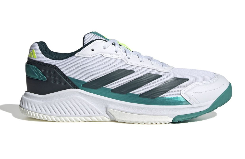 Мужские кросовки для Padel Adidas Courtquick Padel M - облачно-белый/основной черный/зеленый металлик