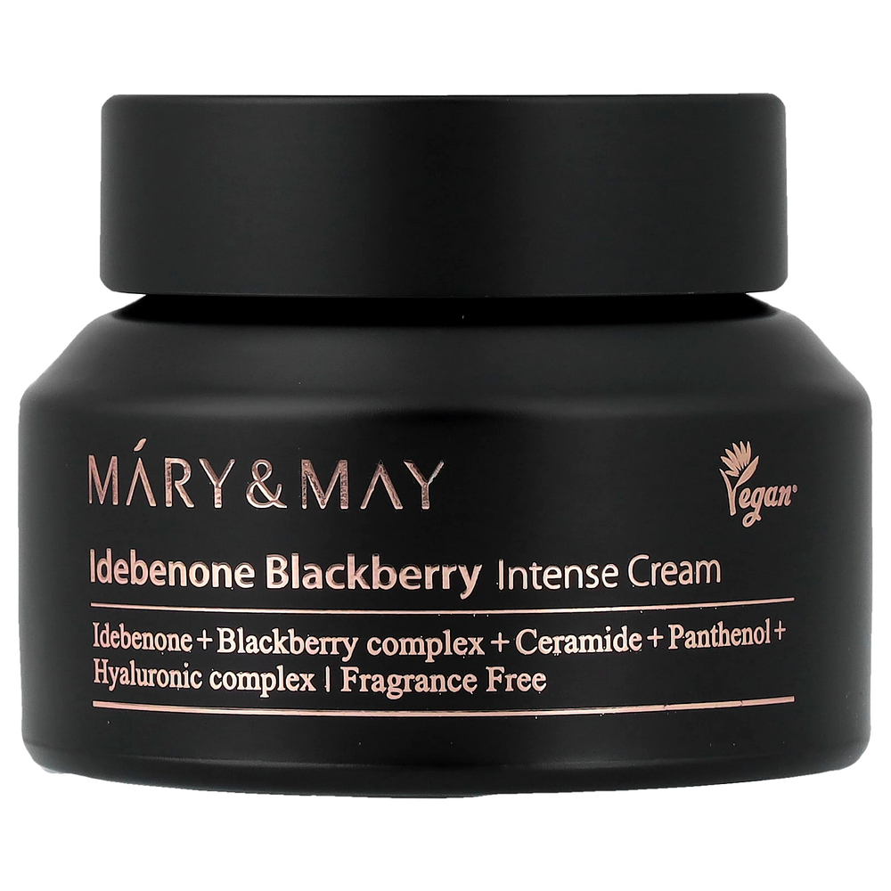 Mary & May, Idebenone Blackberry, интенсивный крем, 70 г (2,46 унции)