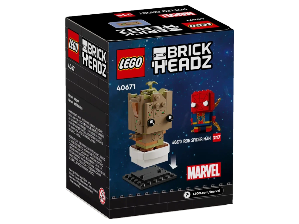 Конструктор LEGO BrickHeadz Marvel 40671 Грут в горшке
