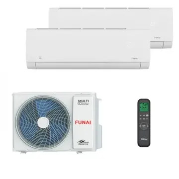 Мультисплит система на 2 комнаты Funai RAM-I-SG25HP.W02/S + RAM-I-SG30HP.W02/S / RAM-I-2OK55HP.01/U