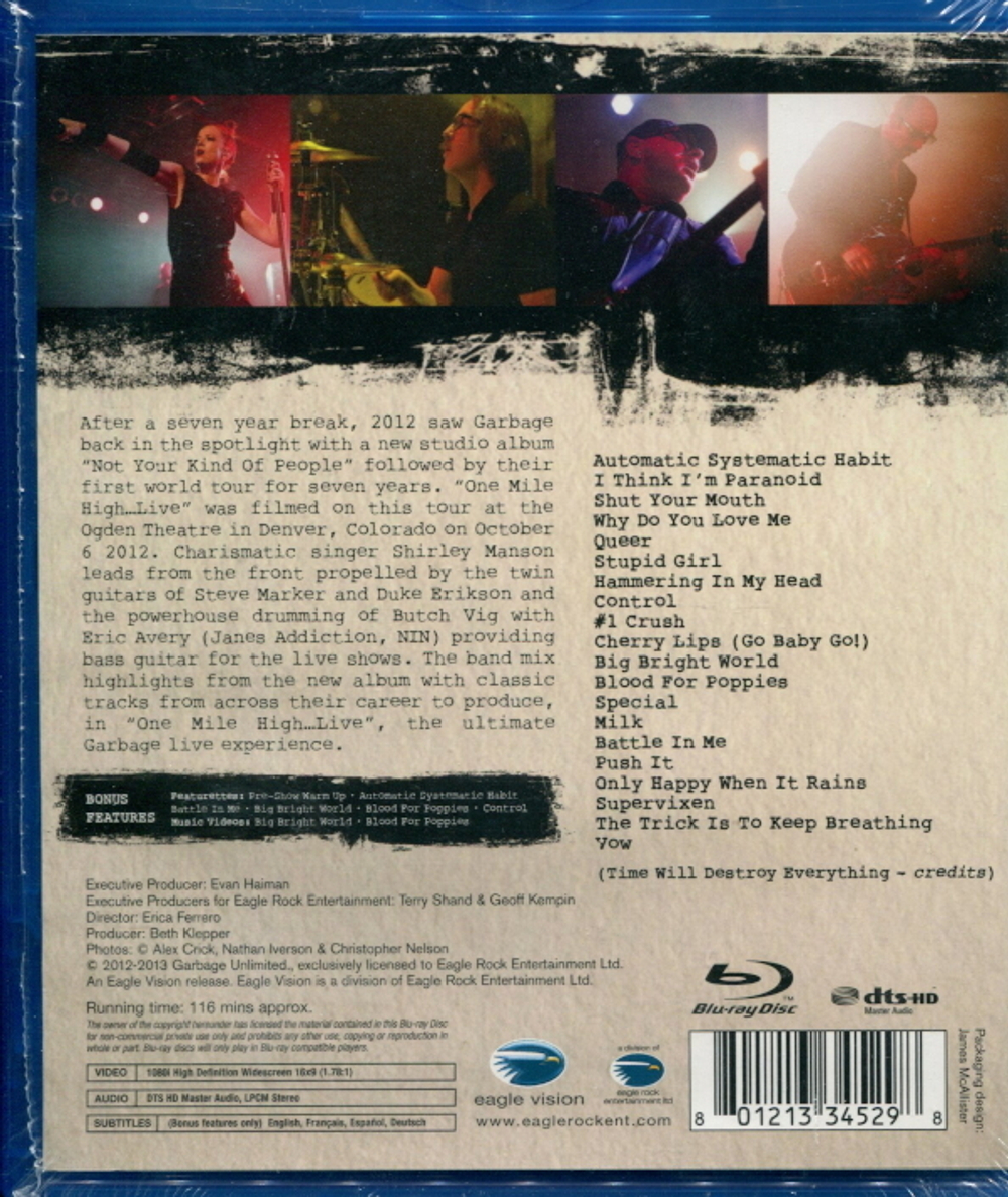 Garbage / One Mile High... Live (Blu-ray)