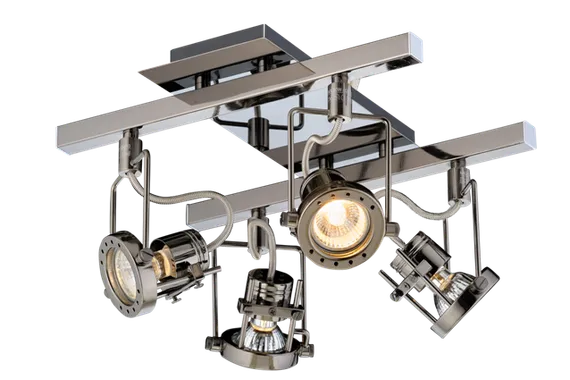 Светильник Sfera Sveta 8016-04/H104 BK+CH, 4×15 Вт, хромированный и чёрный